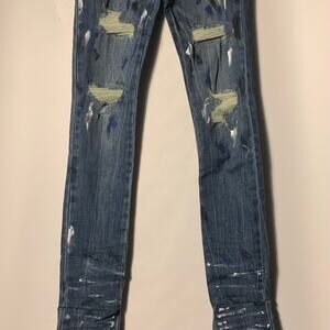 Si Tu Veux Superstack indigo Wash  Jeans Size 30